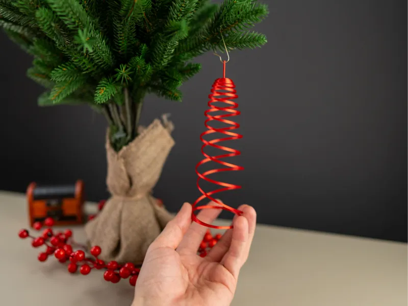 Christmas Tree Bouncy Spiral Ornament