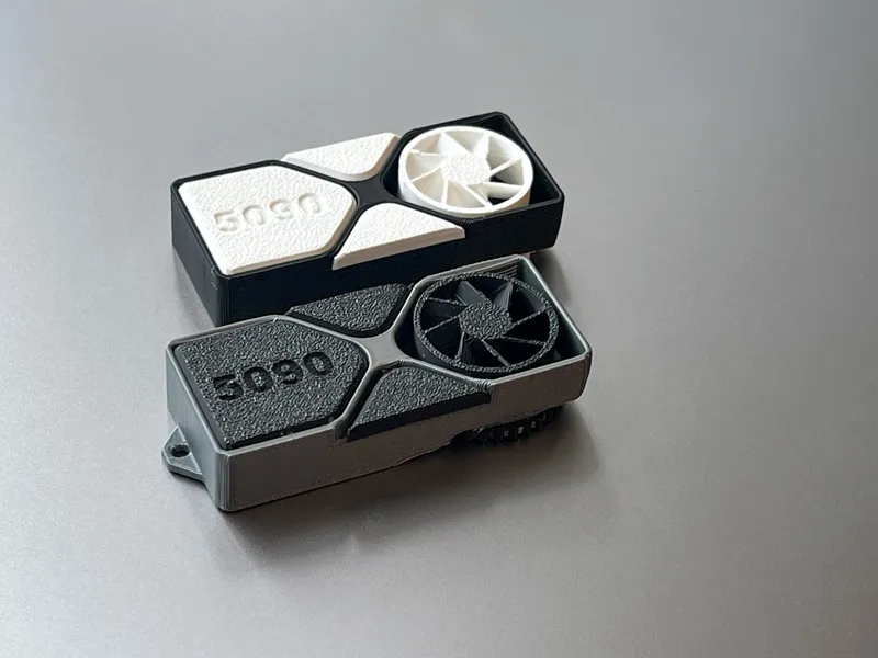 Nvidia 5090 Fidget Keychain. Spinning Fan!