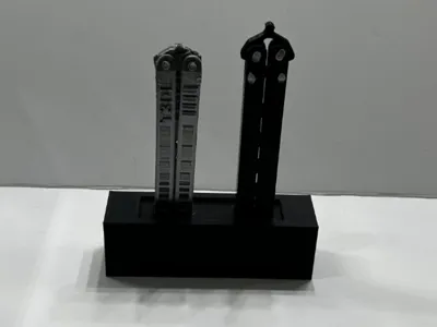 Simple Butterfly Knife holder (holds 2)