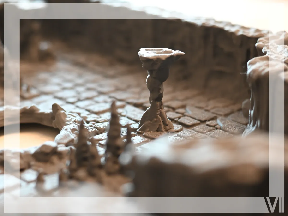 OpenForge 2.0 Dark Cave Pillars & Risers - Free 3D Print Model - MakerWorld
