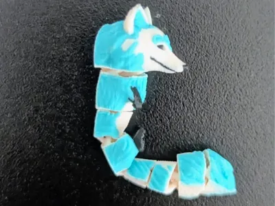 Flexi Arctic Fox Keychain