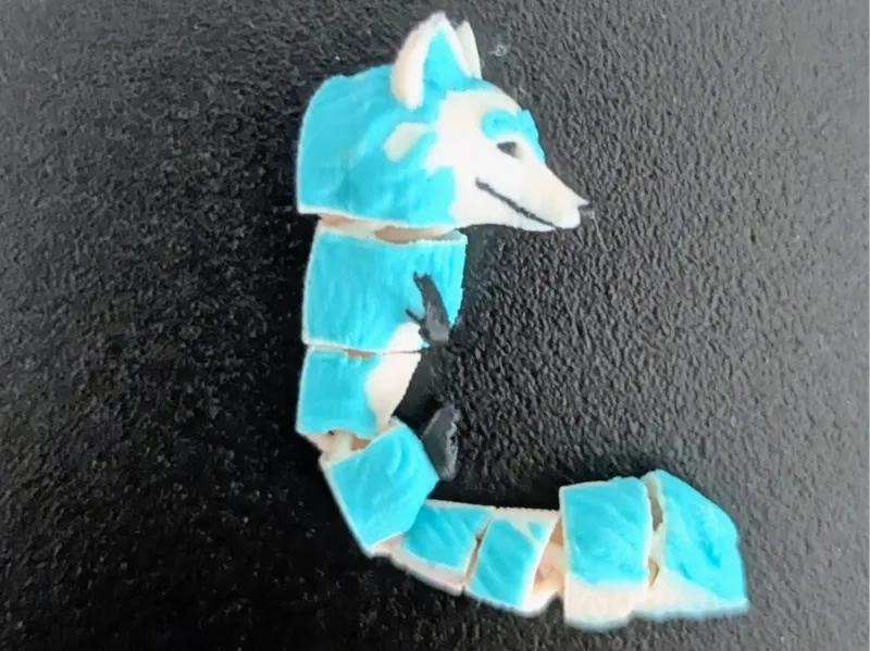 Flexi Arctic Fox Keychain