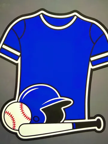 Pieza para disfraz o exhibición: BASEBALL JERSEY SPIRIT STICK TEMPLATE — vista de referencia 2
