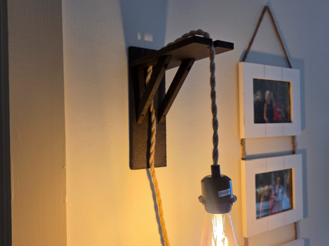 Rustic Wall-Mount Bracket For Pendant Lights