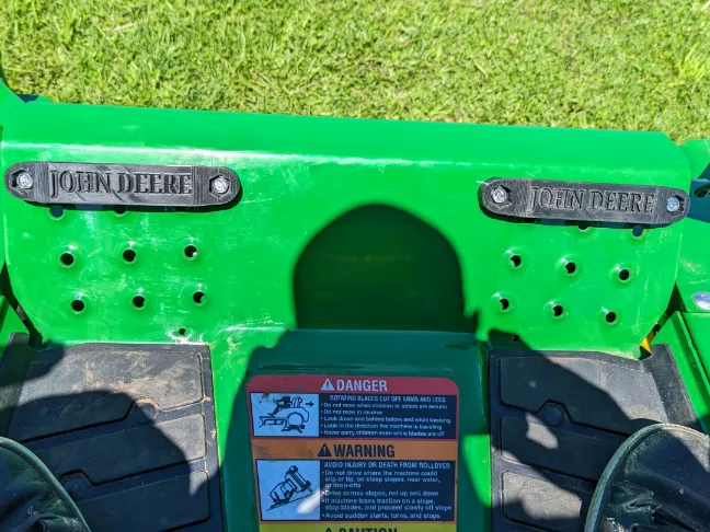 John Deere Ztrak Foot Rest / Paint Protector.