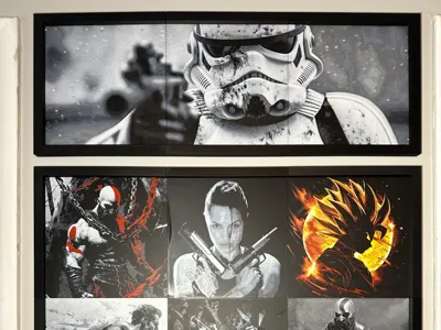 Modular Magnetic Frame System for Hueforge Art