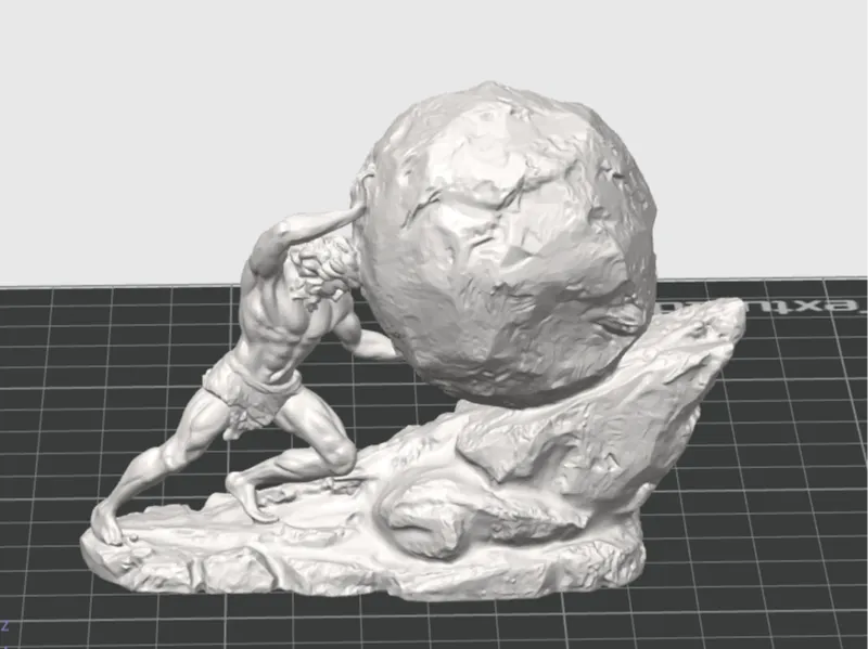 Sisyphus sculpture marble