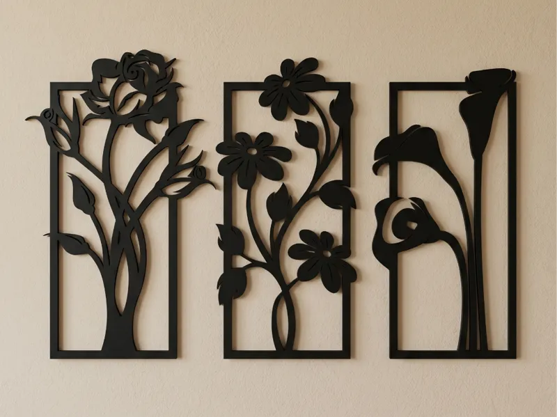 3D Flowers Wall Art