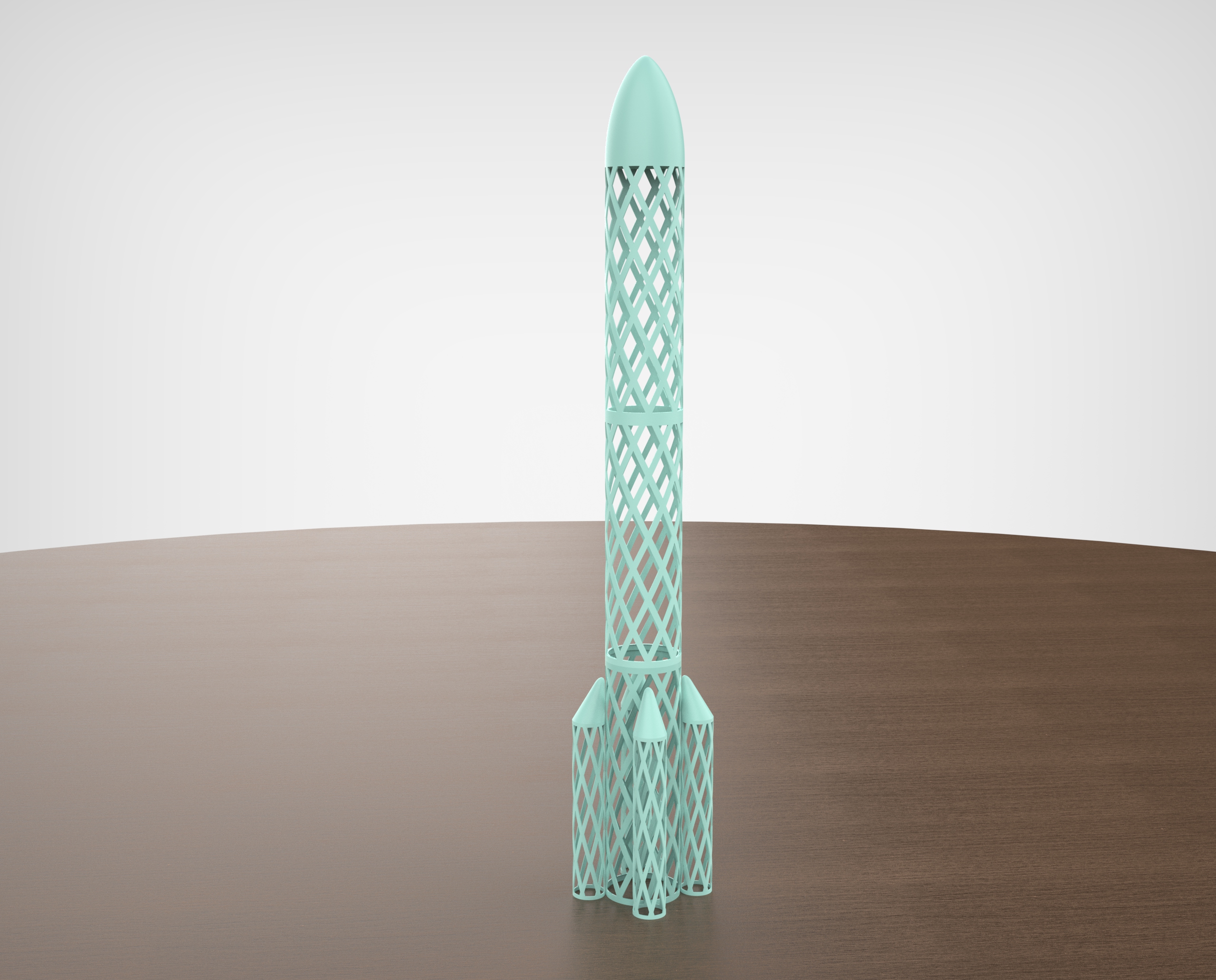 Miniatura 2 do modelo 3D 镂空大火箭