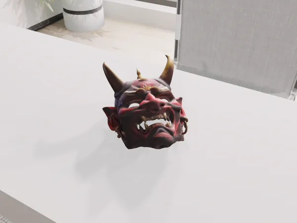 Masque de samouraï Oni (redimensionnable)