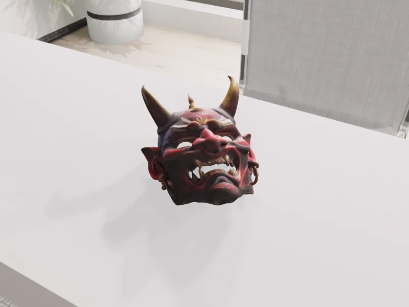 Oni Samurai Mask  (Resizable) (Free To Use!)