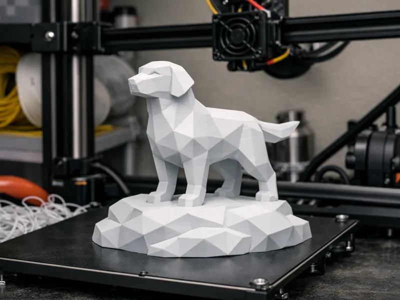 low poly dog