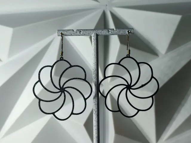 Aretes Vórtice Pétalo