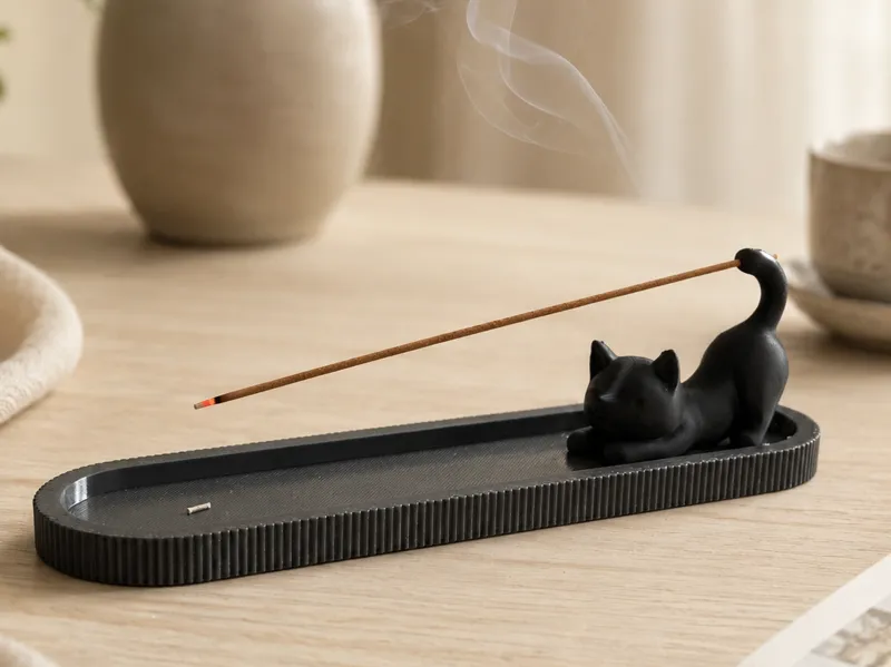 Cat incense holder