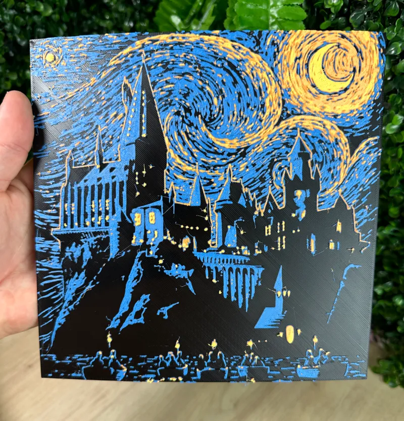 Harry potter Hogwarts Van Gogh style - Hueforge