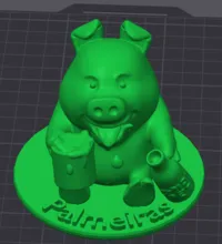 Cochon Palmeiras buvant une bière — photo 2