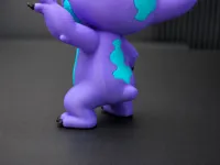 with small and round tail, Stitch keychain multicolor
