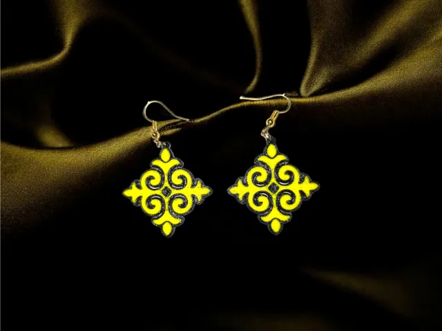 Kazakh ornament earrings
