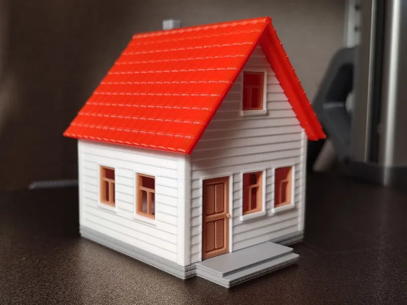 No AMS Easy-Print House Model (Glue-Assembly)