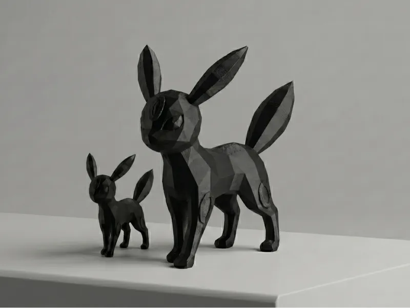 Low Poly Umbreon - Stylized Pokémon Desktop Friend