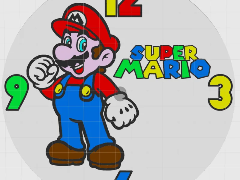 SuperMario Clock 3d