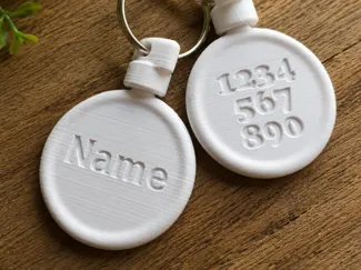 Customizable Swivel Dog Tag Name/Number Medallion