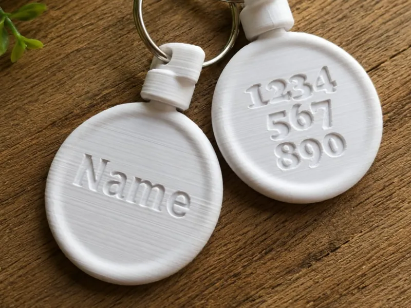 Customizable Swivel Dog Tag Name/Number Medallion