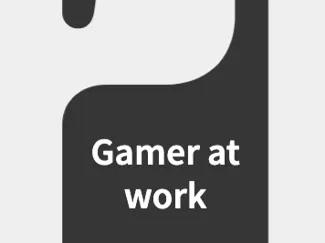 Gamer hanging door sign