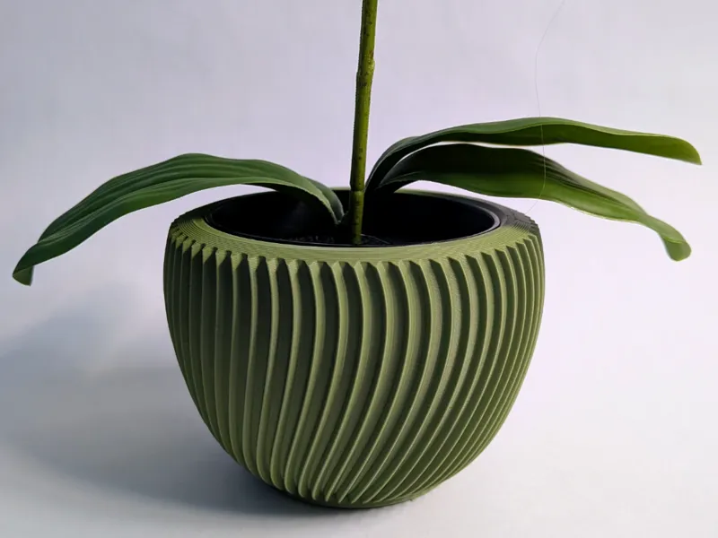 Ikea faux plant pot Swirls