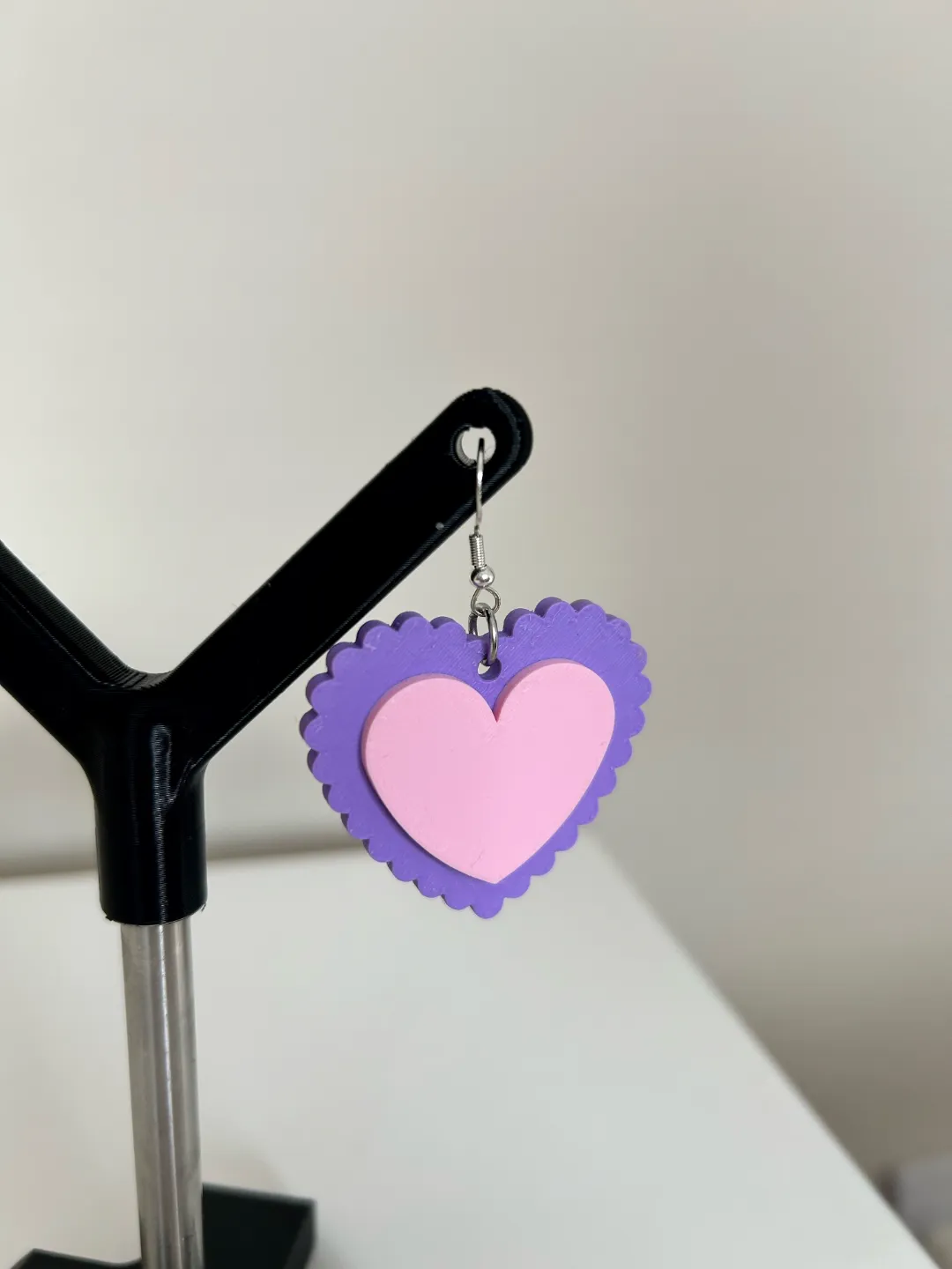 Heart earrings view 4