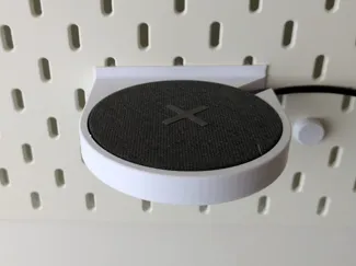 Ikea Skadis shelf for wireless charger