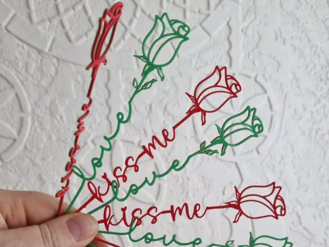 Rose Line Art – Easy Print, Single & Dual Color