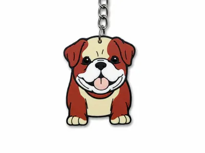 Pitbull Dog Keychain