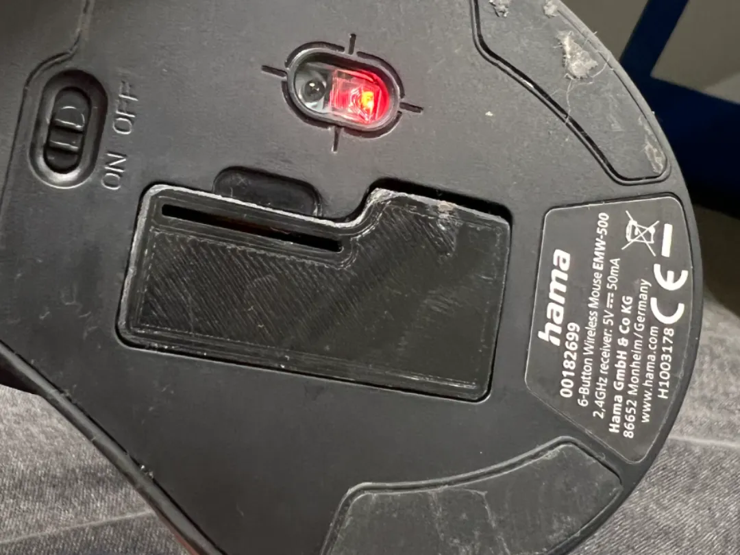 Battery Compartment Cover Hama Computer Mouse - Free 3D Print Model ...