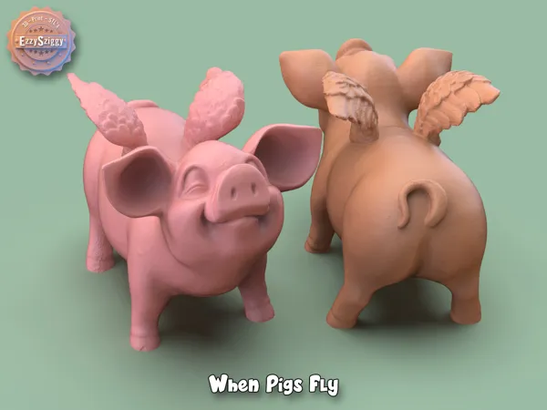 Cochon ailé « quand les cochons voleront »