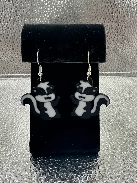 Skunk Earrings view 2