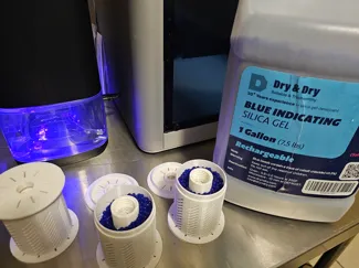 Desiccant Spool Holder with double flange