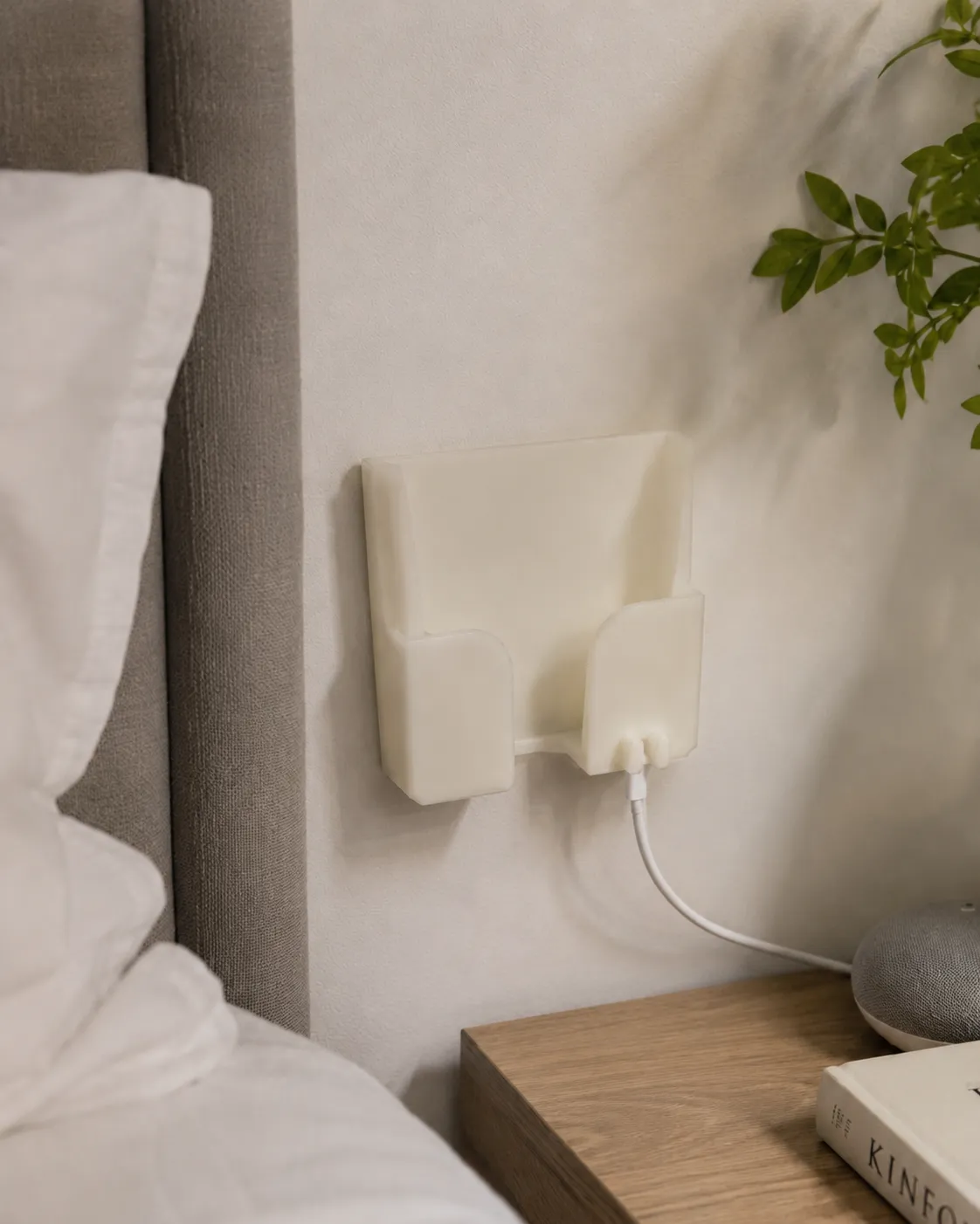 Wall-Mounted Phone Holder with Cable Manageme view 4