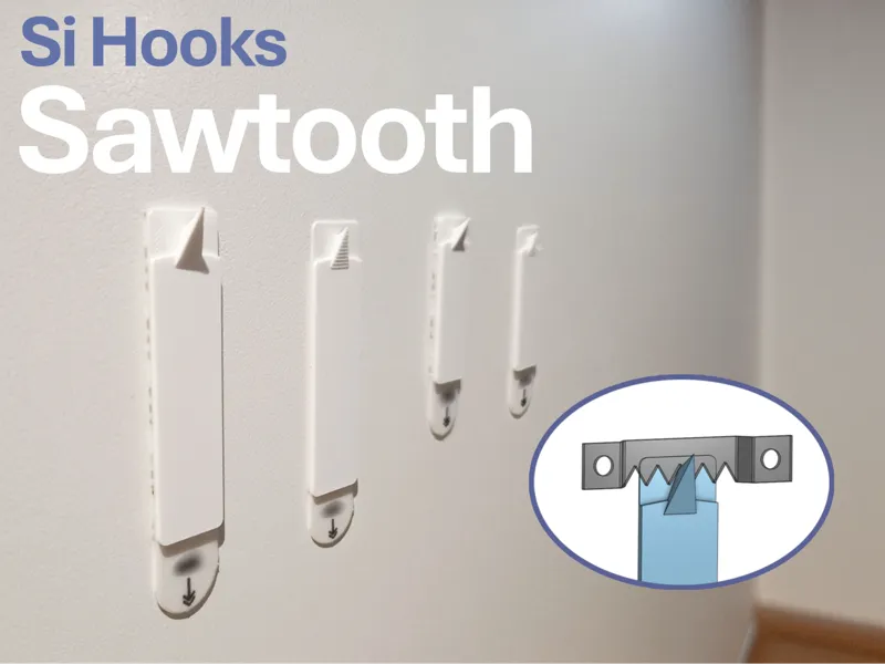 Adhesive Wall Hook - Sawtooth