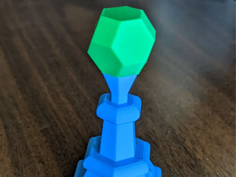 Hex pawn with truncated octahedral top ball