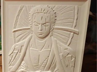 Roronoa Zoro en relief 3D - One Piece