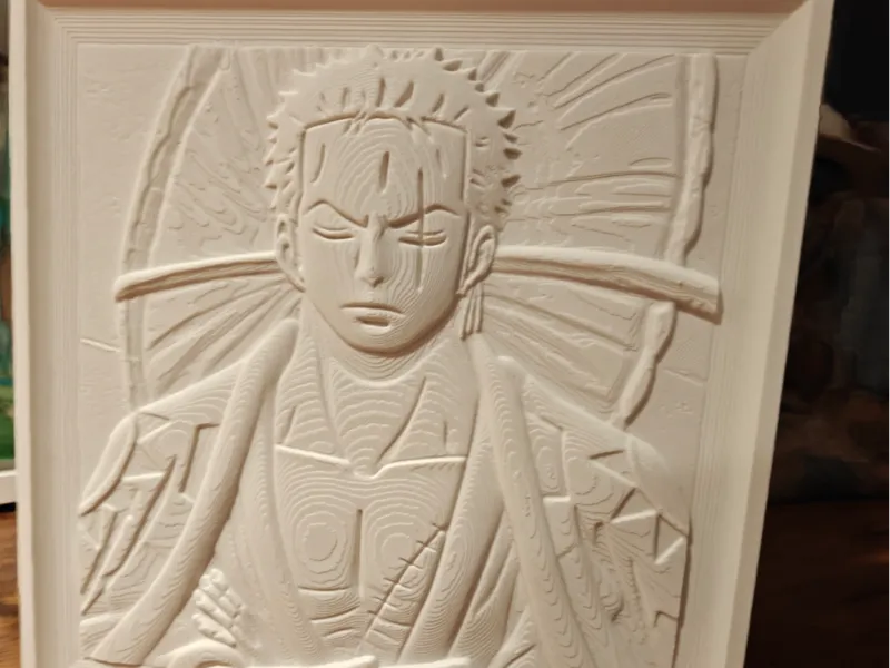 Roronoa Zoro en relief 3D - One Piece