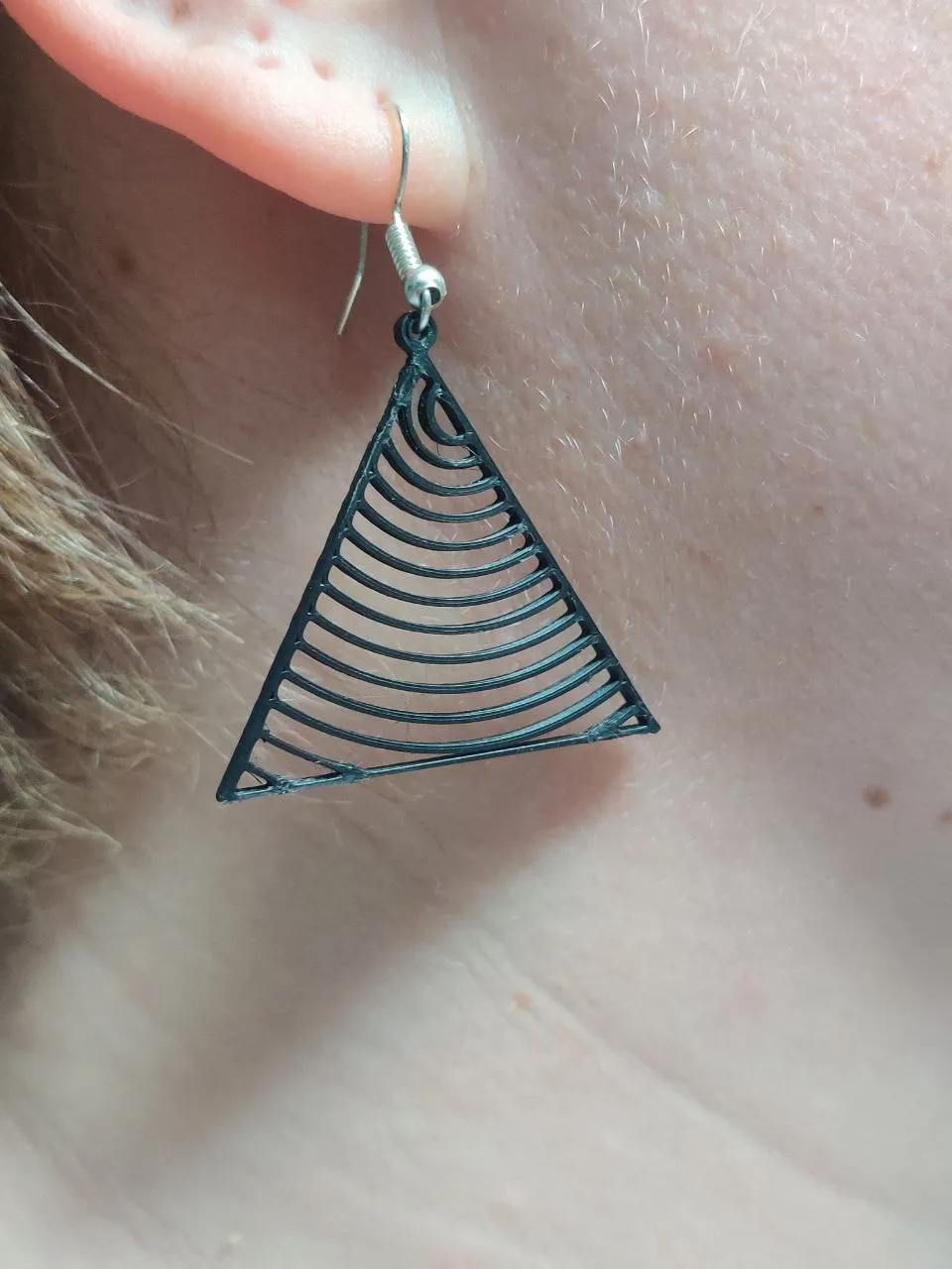 GeoWaves – Triangle Statement Earrings view 2