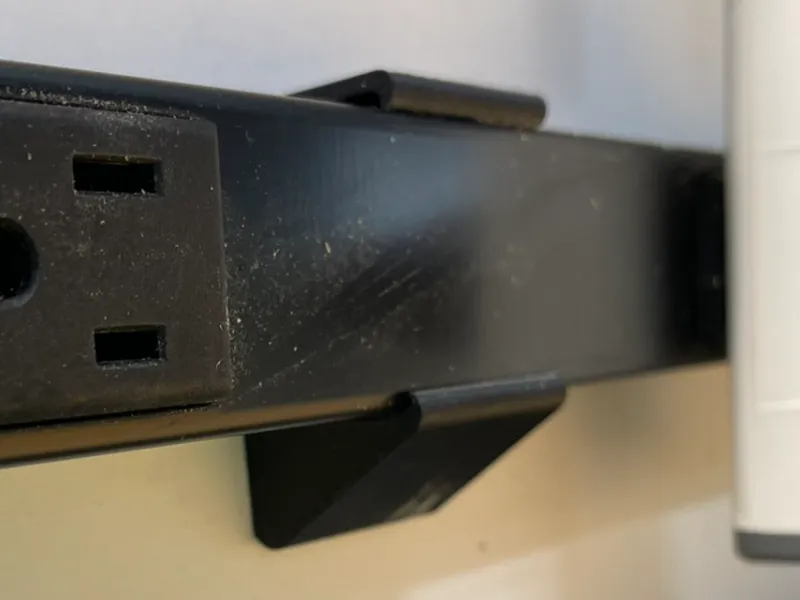 Power Strip Mounting Bracket w/ Horizontal Support