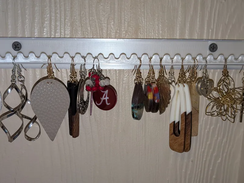 Earring Holder -3mm pilot holes for screw mount