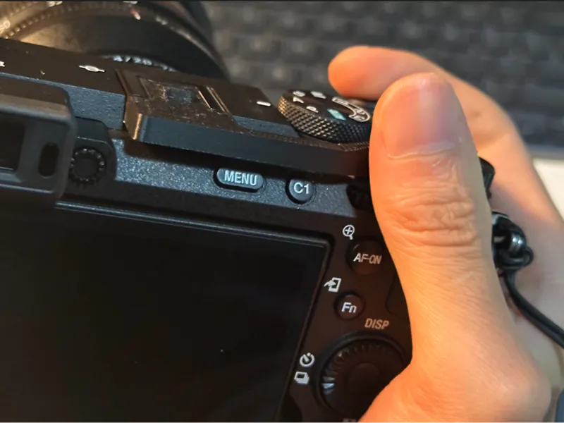 Sony A7C2 Hot Shoe thumb support