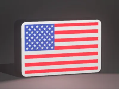 United States Flag Lamp