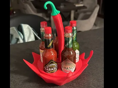 TABASCO MENAGE – 5X HOT SAUCE BOTTLE CADDY (60ml)