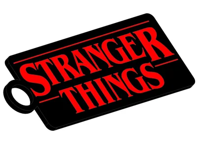 Stranger Things Inspired Two-Color Keychain AMS