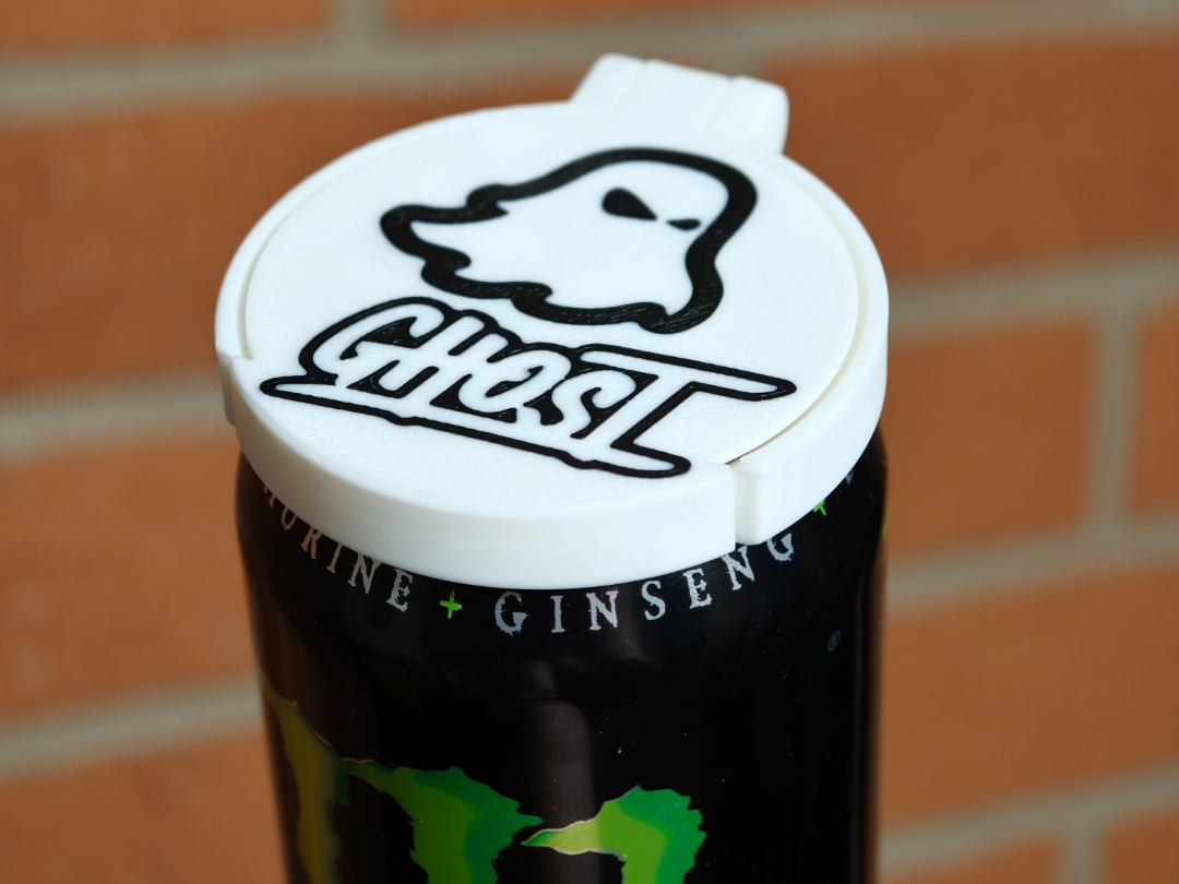 GHOST ENERGY can lid print in Place